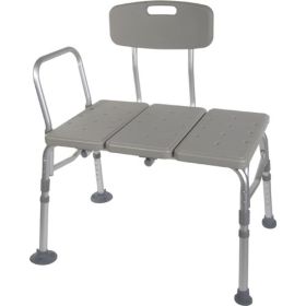 Transfer Bench Plastic (Drive) 3-Section and Backrest-Gray