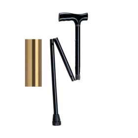 Folding Cane Pistol Grip  Adj. Bronze  32  - 37