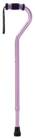 Standard Offset Walking Cane Adjustable Aluminum Purple