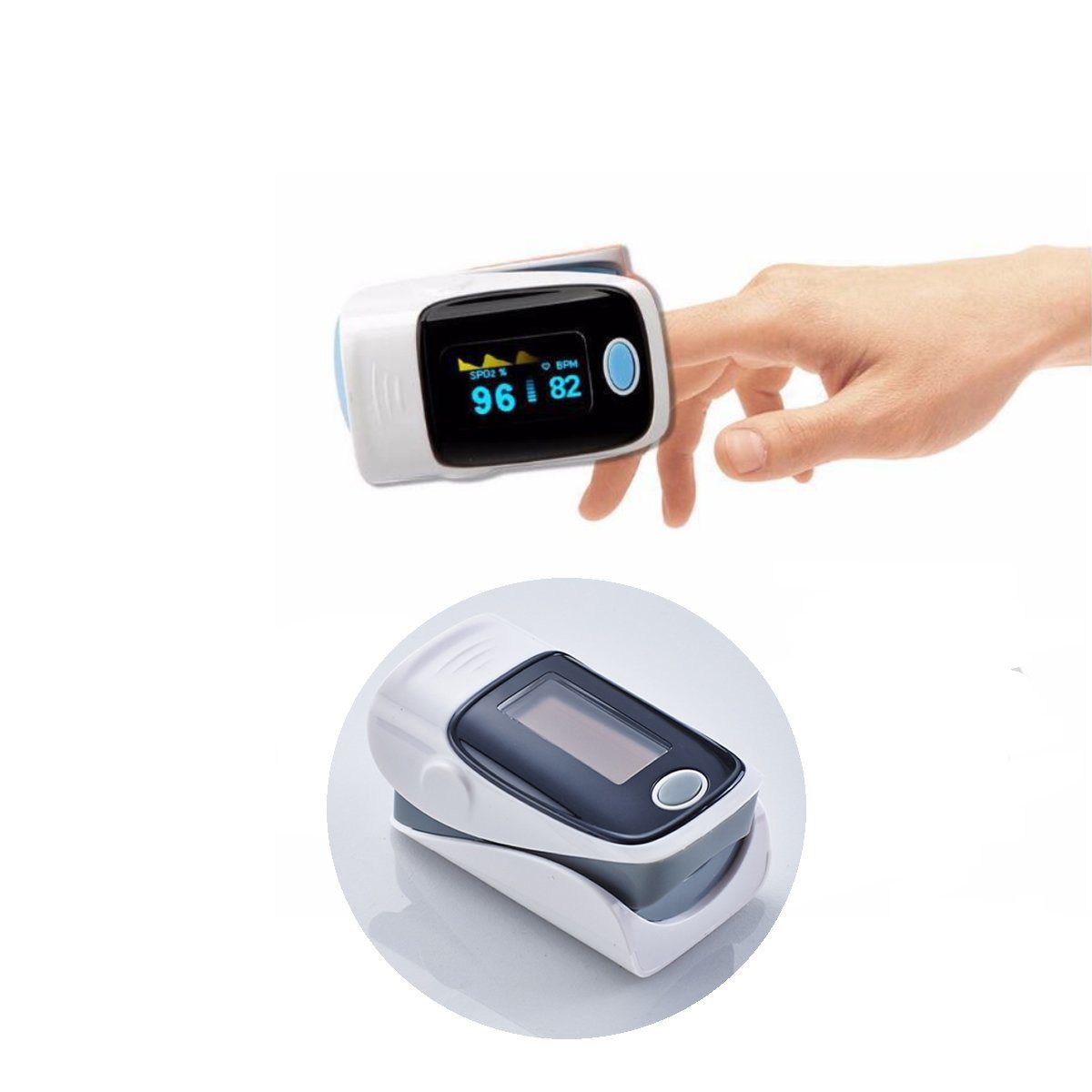 Fingertip Pulse Oximeter And Blood Oxygen Saturation Monitor With LED ...