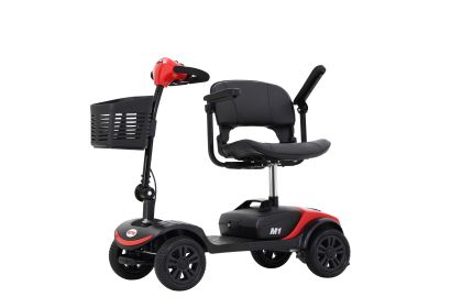 Compact Mobility Scooter--Frosted Red-no-led-light